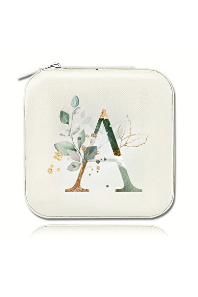 Choice4 MFQ-12-A Elegant Zipper Travel Jewelry Case A-Z Letter Print Valentin...