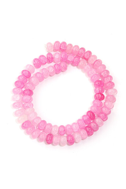 Choice16 5x8mm approx 73pcs Pink 5x8mm Natural Abacus Rondelle Wheel Beads Gl...