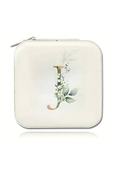 Choice8 MFQ-12-J Elegant Zipper Travel Jewelry Case A-Z Letter Print Valentin...