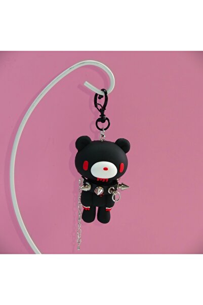 Choice1 Black Bear Keychain Cute Bear Spiked Keychain, PVC Cartoon Pendant fo...