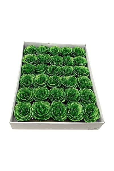 AFO Set 30buc Trandafiri Premium cu Sclipici Verde