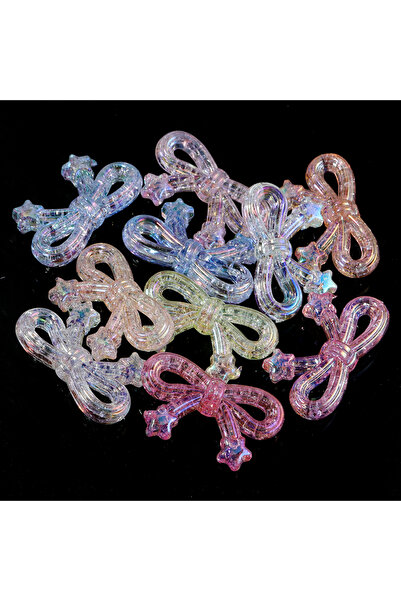 Choice3 01 10pcs/lot Multicolor Acrylic Bow Beads Star Bow Loose Spacer Beads...