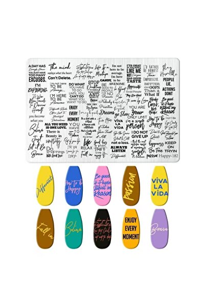 Choice18 HP-182 English Letter Cartoon Animal Characters Nail Art Templates F...