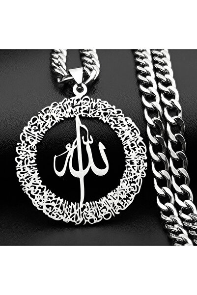 Choice1 قلادة بحروف عربية مجوفة من الفولاذ المقاوم للصدأ بلون ذهبي للنساء وال...