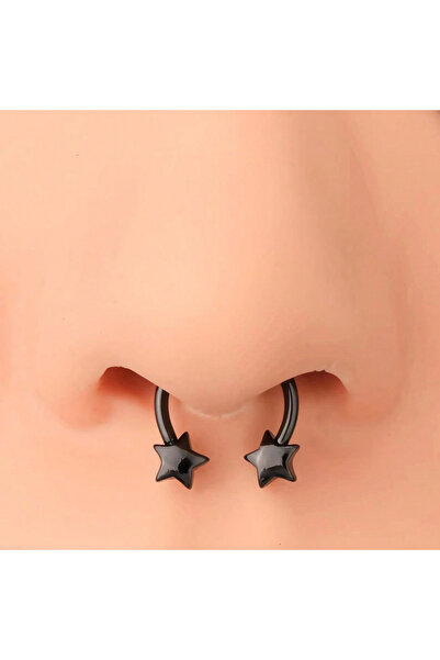 choice2 حلقات وأقراط أنف سوداء على شكل حرف C وحلزونية، قطعة واحدة، مقاس 16G، ...