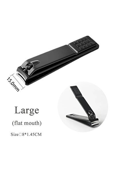 Choice4 Large flat mouth 1/3/5Pcs Black Nail Clippers Stainless Steel Nail Cu...
