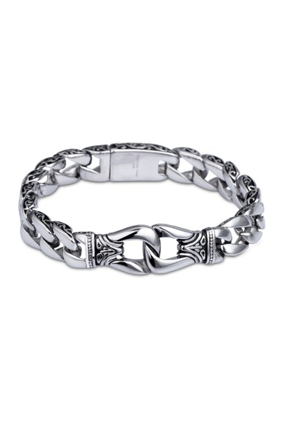 Choice Type1 Men's Punk Silver Color Bracelet Stainless Steel Hypoallergenic ...