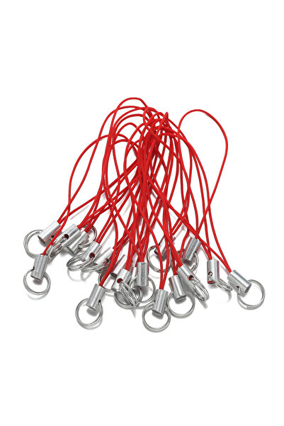 Choice1 50pcs Red 20/50Pcs Polyester Cord with Double Jump Ring Lanyard Rope ...