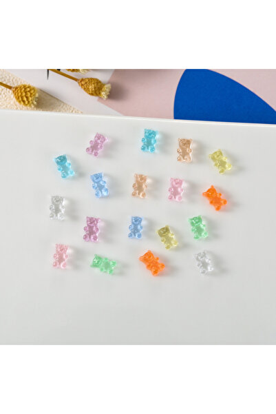 Choice1 MIX 100Pcs Nail Art Cute Bear Resin Charms 4x7mm Mini Nail Decoration...