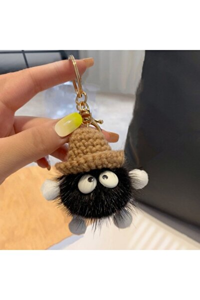Choice1 Black-Brown Trendy Cute Imitation Mink Small Coal Ball Pendant Keycha...