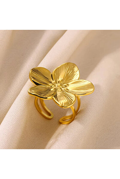 choice2 6 Multilayer Flower Rings For Women Stainless Steel Gold Color Geomet...