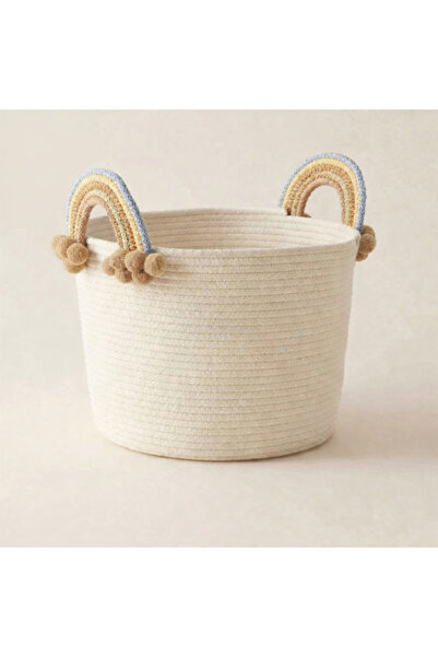 Quality Χειροποίητο ψάθινο καλάθι ουράνιου τόξου με λαβές |   Διακοσμητικός κ...