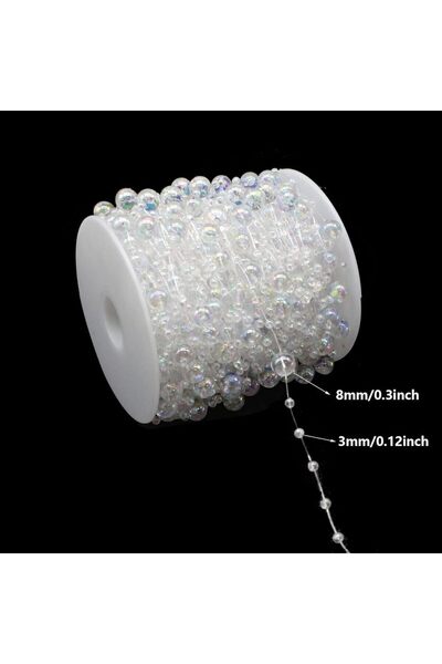 Choice4 Colorful-10M-Roll 5/10Meters Artificial Pearls Chain Fishing Line Bea...