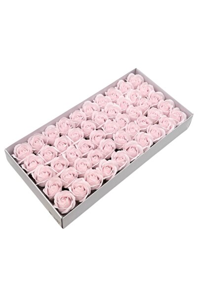 AFO Σετ 50 αρωματικών τριαντάφυλλων σαπουνιού, με αληθινή αίσθηση, απαλό ροζ