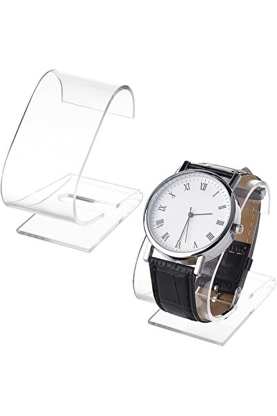 Choice AECH07-06784 2pcs Clear Watch Stand 2.4 x 2.4 x 1.3 inch Single Watch ...