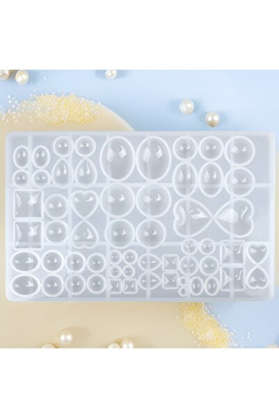 Choice c-1pc-Transparent 1Pc Round Oval Heart Shaped Mirror Resin Mold for DI...