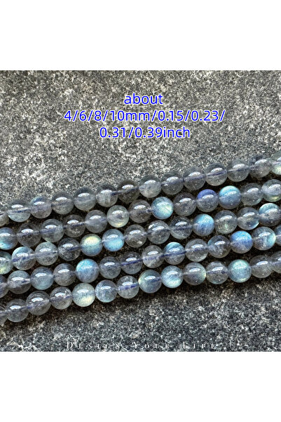 Choice 8mm 1 string 4/6/8/10mm Labradorite round beads string, Natural Round ...
