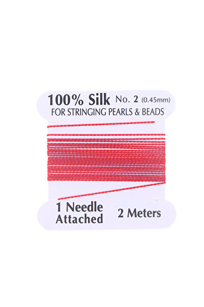 Choice9 Red 2# 0.45mm 10pcs/bag Handmade 100% Natural Silk Cord Rope With Bea...