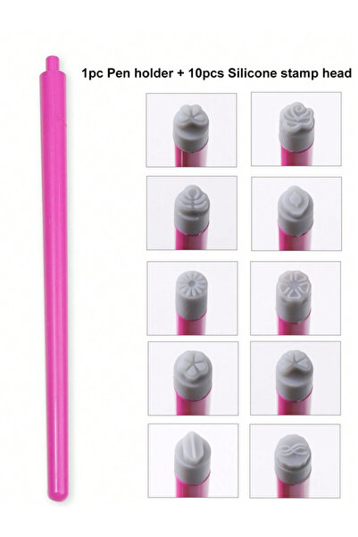Choice1 1 add 10 5/10Pcs Set Nail Art Stamp Pen DIY Floral Butterfly Nail Gra...