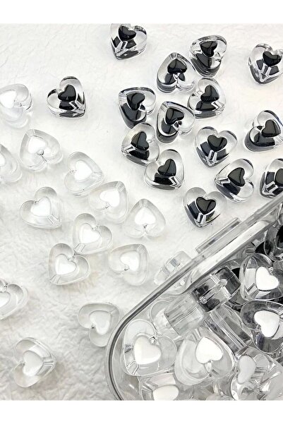 Choice 30pcs black white 30pcs 17.5mm Transparent, black, white, large acryli...