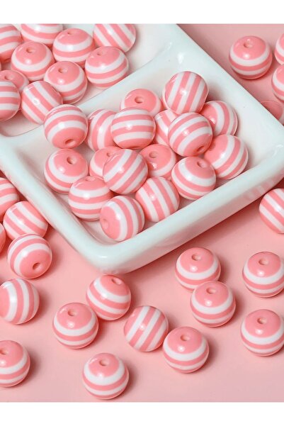 Choice1 8mm-100pcs Pink 100pcs 8mm Red and Pink Acrylic color straight hole s...