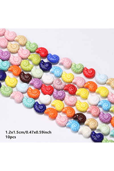 Choice11 C07113 10Pcs Kawaii Ceramic Beads Sea Animal Fish Duck Heart Flowers...