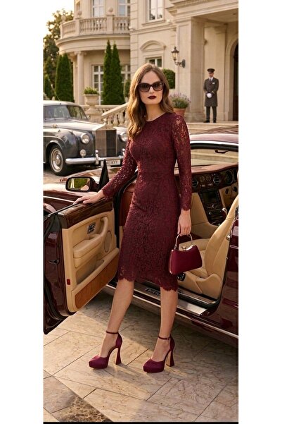 E&L Company 12cm Bordo vişne çürüğü saten. ÇANTAyla birlikte takımdır. Kadeh ...