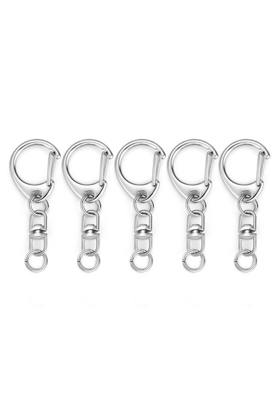 Choice 50sets style 2 30/50sets Lobster Clasp Key Ring Keychain C Shape Clasp...