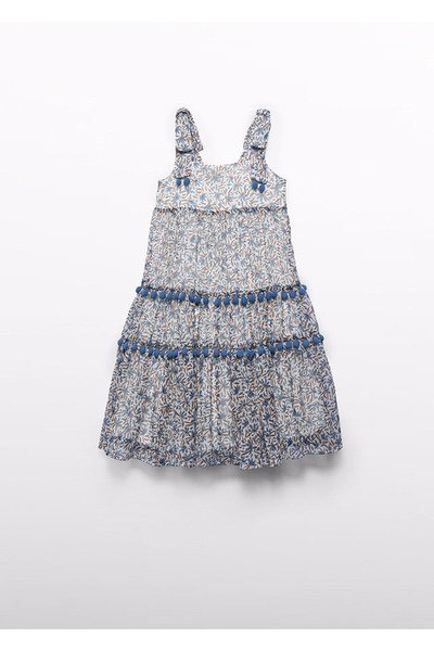 MAYORAL Abel Lula Κοριτσίστικο Φόρεμα με Λεπτομέρεια Πομπόν