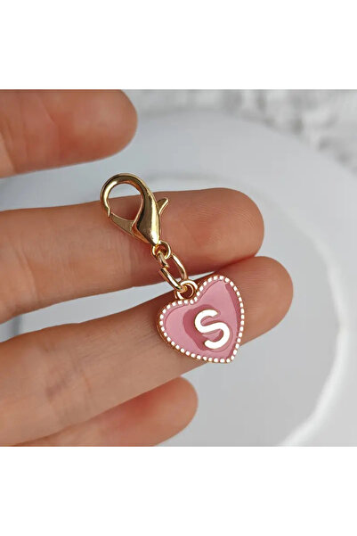 Choice22 S Cute Alphabet 26 Letters Heart Keychain For Bags Earphone Charm Pe...