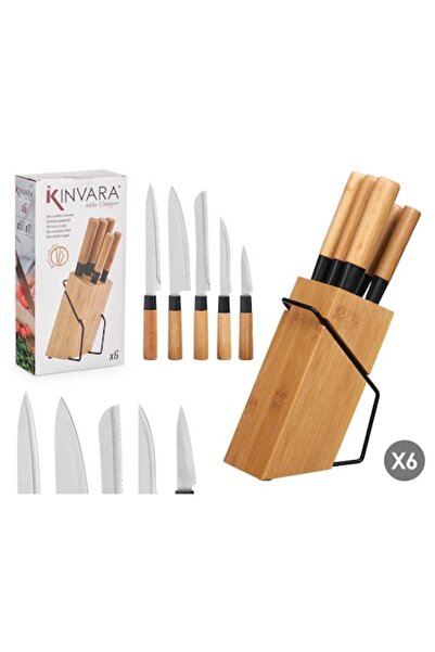 kinvara Premium 5-Piece Kitchen Knife Set with Bamboo Holder