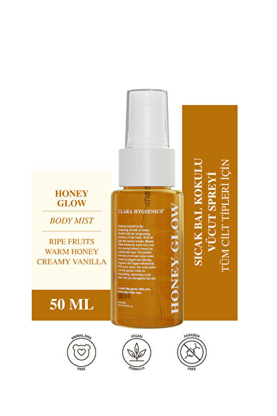 Clara Hygienics Honey Glow Kadın Vücut Spreyi 50ml - Sıcak Bal, Meyvemsi ve K...