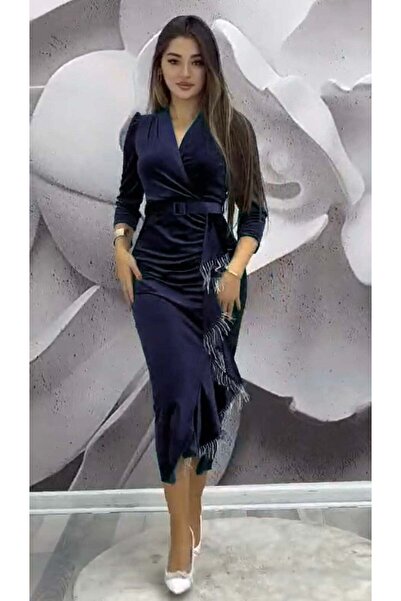 Tasha Boutique Κομψό βελούδινο φόρεμα TSH419