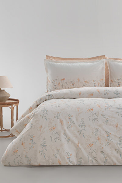 Yataş Flos 100% Cotton Single Ranforce Duvet Cover Set - Salmon