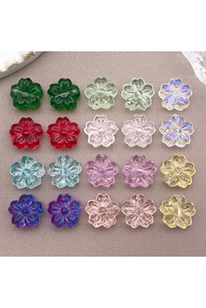 choice2 Mixed 20pcs 20/50pcs 13mm Lucky Sakura & Clover Charms. Minimalist, s...