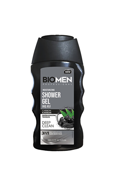 Biomen Deep Clean Duş Jeli Karbon 3 in 1 Saç Vücut Yüz 300 ml