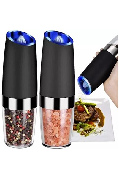 Ruhhy Σετ 2 ηλεκτρικών μύλων αλατιού και πιπεριού με αισθητήρα βαρύτητας