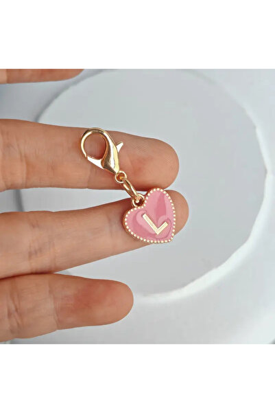 Choice6 L Cute Alphabet 26 Letters Heart Keychain For Bags Earphone Charm Pen...
