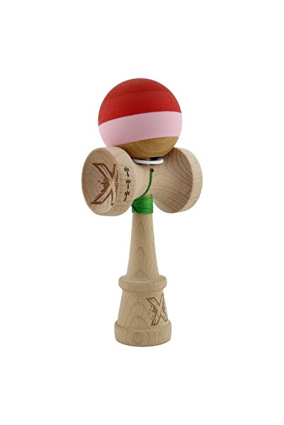 Cyrax Kendama X Original, Șnur 62/65 cm Roșu/Trandafiriu/Maro Special