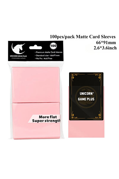 Choice5 Pink 100PCS 66x91mm Matte Standard Size Card Sleeves TCG Trading Card...