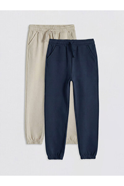 LC Waikiki Μπεζ αγορίστικο σετ φούτερ jogger 2 τεμαχίων