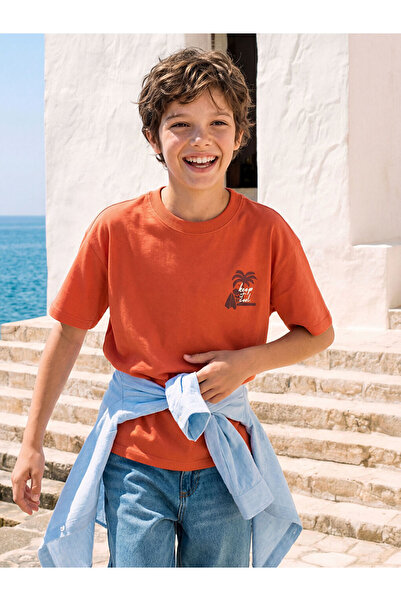 LC Waikiki Esvab • Modern & Distinctive Zero Roba Collar Printed Boys' T-Shirt