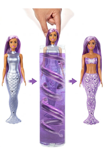Mattel BARBIE Reveal Renk Değiştiren Sürpriz Deniz Kızı Bebek Serisi - 6 Sürp...