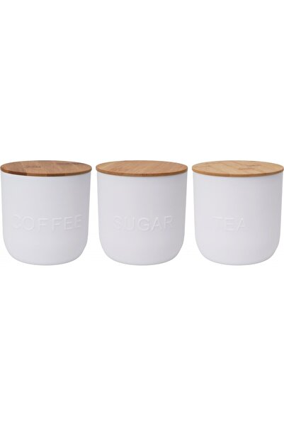 Excellent Houseware Λόνγκφορντ σετ αποθήκευσης κουζίνας 3 τεμαχίων, κεραμικό,...