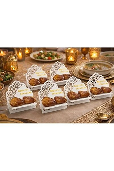 Memania Co Ramazan Masa Dekorasyonu Hayırlı İftarlar Hurma Sunumluk 6'lı set ...