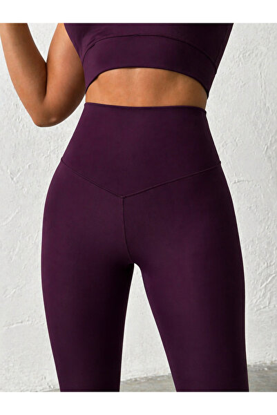 OPENDO Κολάν με λεπτομέρεια σε σχήμα V και εφέ σύσφιξης στην ψηλή μέση, δαμασ...