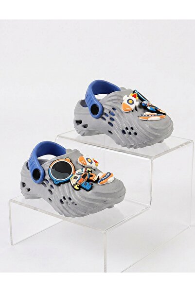 MiniKids Αφρώδεις παντόφλες αστροναύτη γκρι-μπλε