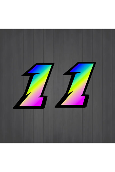 Choice21 Height 5cm 2PCS Rainbow 1 ISGTDRM 2PCS Motorcycle Racing Arabic Numb...