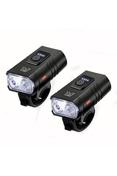 Choice7 مصباح أمامي للدراجة BK02-2pcs LED قابل لإعادة الشحن بمنفذ Type-C، مصب...
