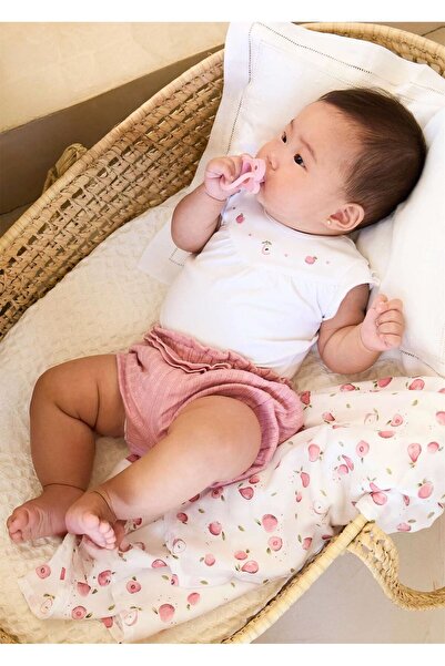 MAYORAL Baby Girl 4-Piece Bodysuit Shorts Set Dusty Rose 1640